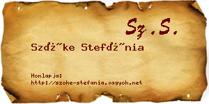 Szőke Stefánia névjegykártya