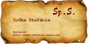 Szőke Stefánia névjegykártya