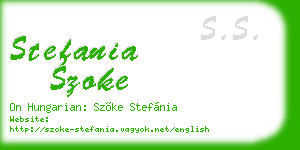 stefania szoke business card